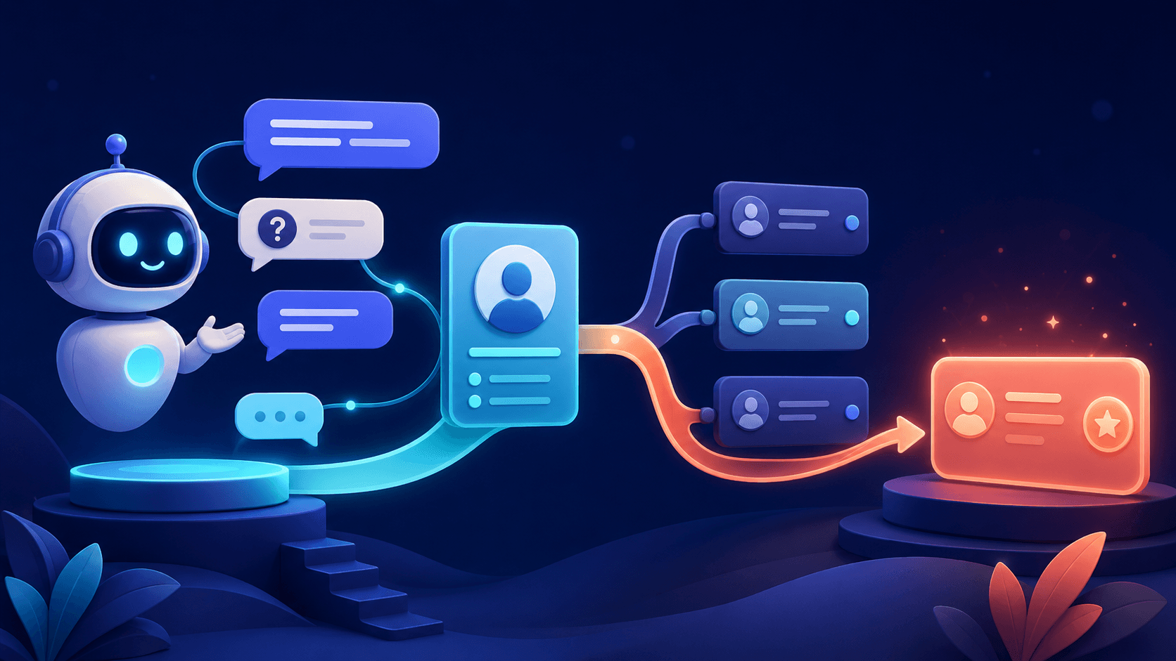 A SaaS team using AI for product questions and onboarding while humans handle complex accounts